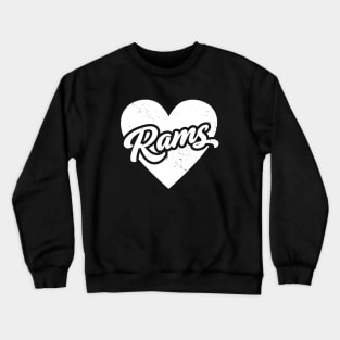 Vintage Rams School Spirit // High School Football Mascot // Go Rams Crewneck Sweatshirt